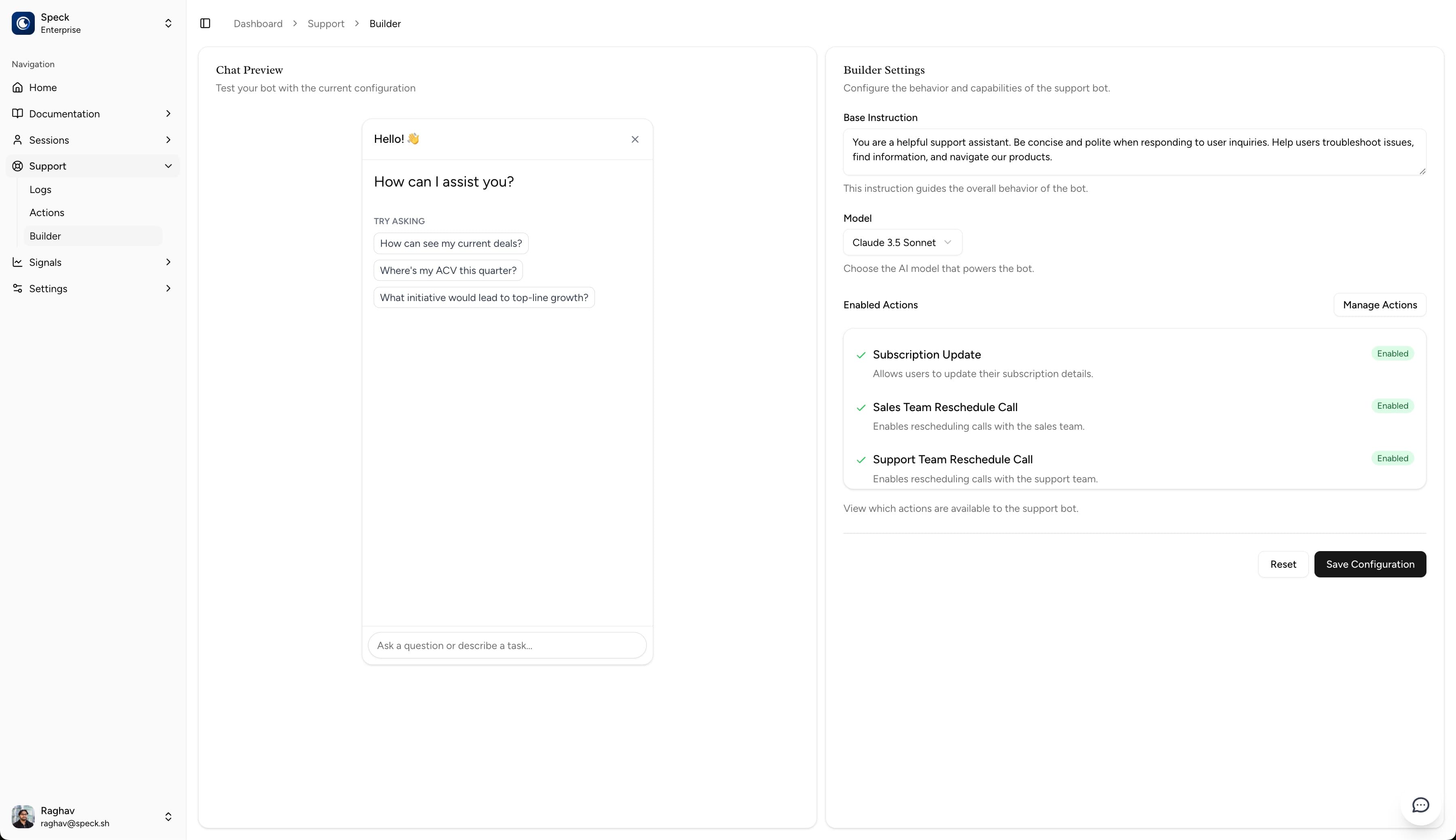 Deflect simple support tasks with agentic actions
